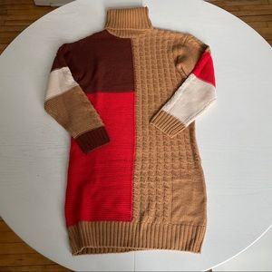 Brave Soul modified color block sweater dress
